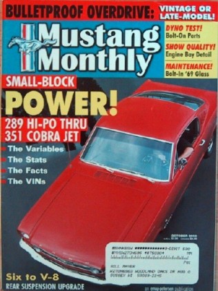 MUSTANG MONTHLY 2000 OCT - SMALL BLOCK DATA/SPECS